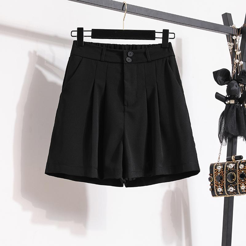 Dimanaf 2025 Plus Size Shorts Summer Women Solid Loose High Waist Casual Short Pants Basic New