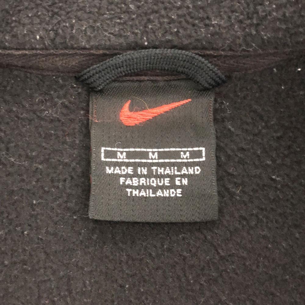 Nike Logo Embroidery Fleece Jacket M Black Women Used