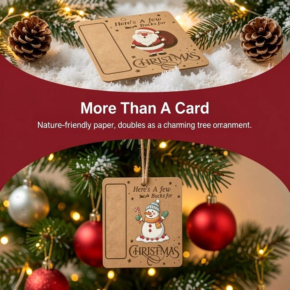 6Pcs Kraft Paper Christmas Tree Hanging Pendant Xmas Tree Ornament for Holiday Party Scene