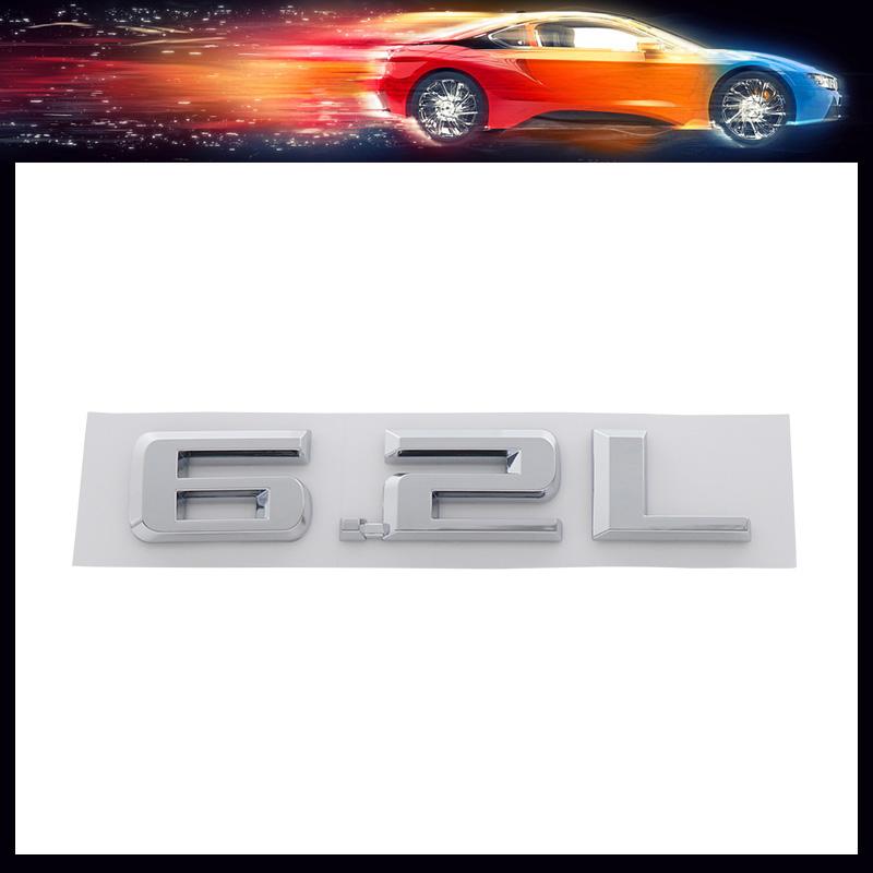 3D Prémiové 6.2L 6.2 L Písmena pro US Americké SUV Terénní auto Kapota motoru Blatník kufr Zadní nálepka Znak Štítek Samolepka