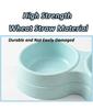 Stainless Steel Double Pet Bowl Wheat Straw Base Dog Cats Feeder Cat Puppy Feeding Food Water Container Dispenser Pet Supplies