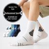 Men's Professional Breathable Sports Socks - Lightweight Mesh Mid-Calf for Running, Basketball, and Badminton