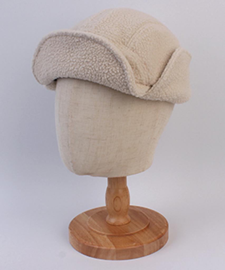 Yunibeosyeolkemiseuteuli Fleece Beige Half Earflap Cap