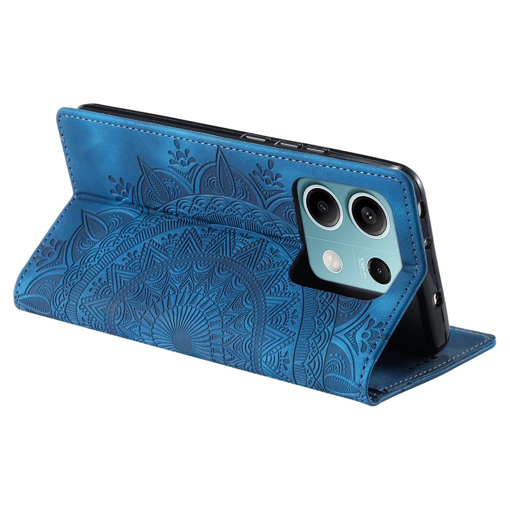 For Xiaomi Redmi Note 13 5G Leather Case Imprinted Mandala Wallet Phone Cover