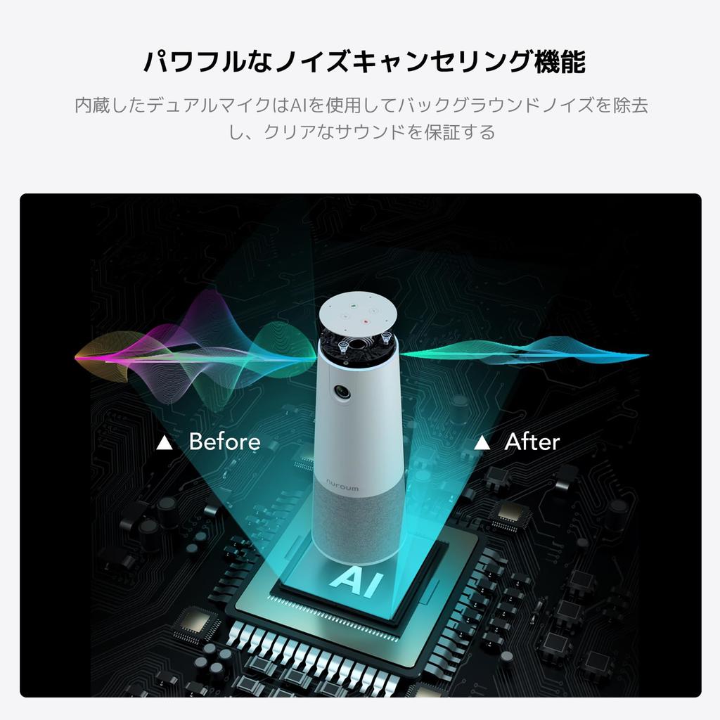 Webkamera Nuroum C20 s mikrofonem a čtyřmi mikrofony USB HDR pro online video, vhodná pro přednášku. Obsahuje japonský návod k použití.