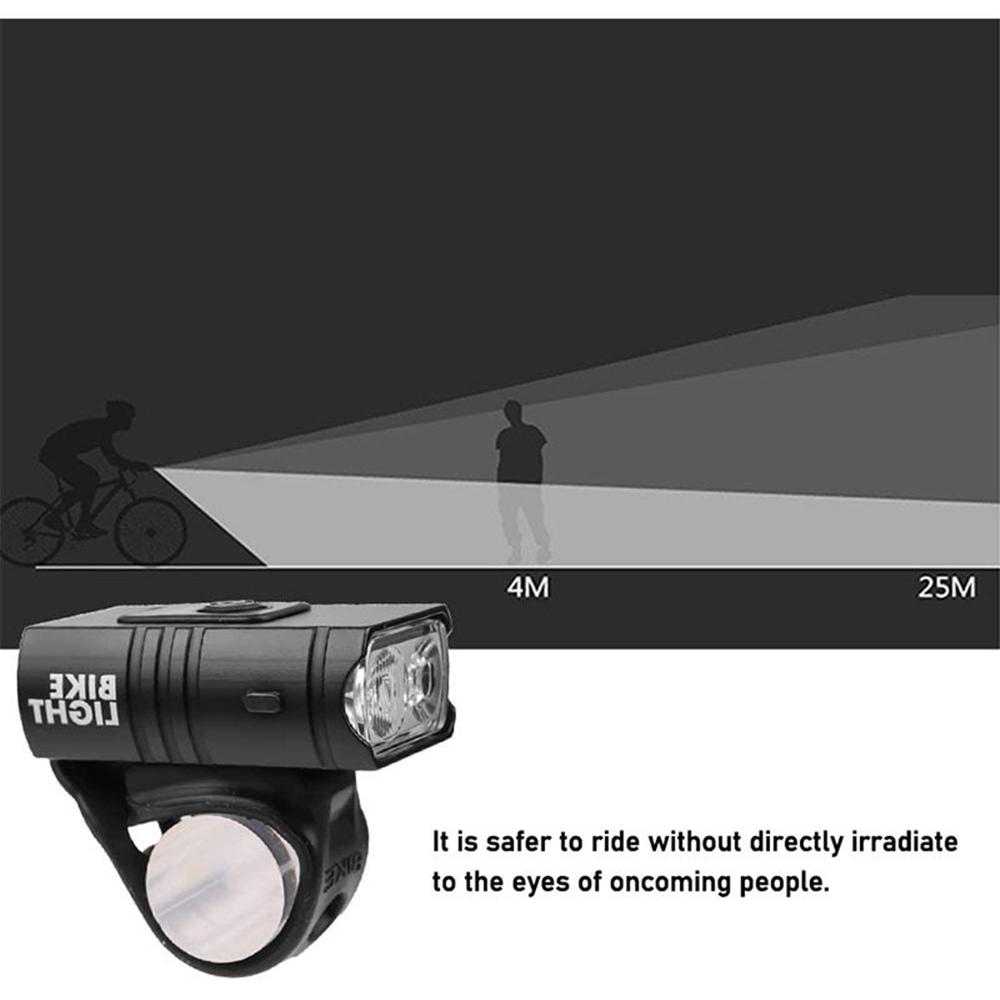 USB Rechargeable LED Bicycle Headlight Bike Front Light Cycling Lamp