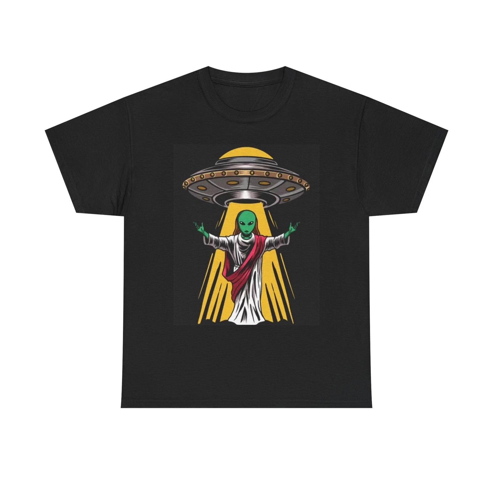 Men s and Women s T-shirts Alien Jesus Graphic XXL