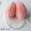 2024 New Thickened Earmuffs Cute Girl Party Style Headdress Winter Fluffy Plush Imitation Pearl Beaded Headband