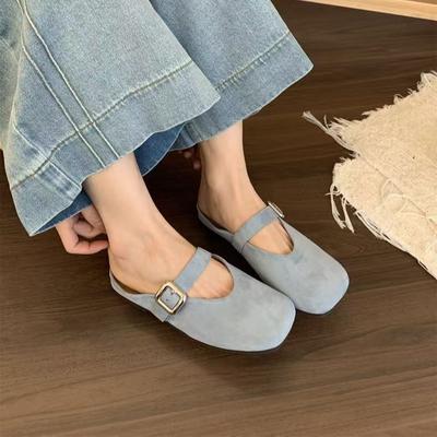 Baotou Halbschuhe Damen Oberbekleidung Frühling und Sommer neu faul ein Pedal vielseitig halbe Schleppe