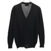 PRADA Long sleeve V neck knit cardigan 38 black Women Used