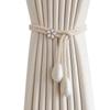 2Pcs Floral Elastic Curtain Tiebacks, No Drill Universal Size Woven Band for Drapes, Window Holdbacks