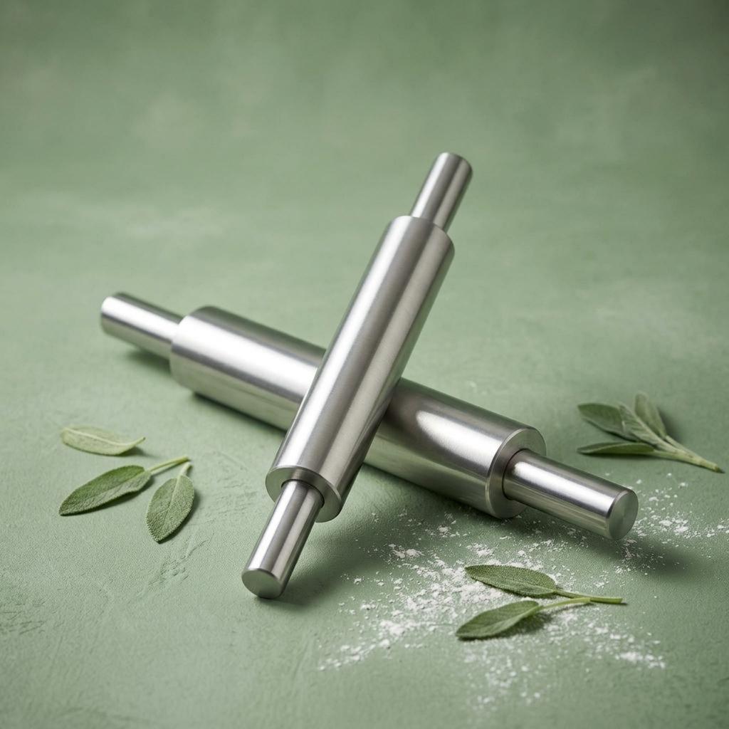 Stainless Steel Rolling Roller Seamless a Single Piece-Piece Design Pastry Rolling Roller Cooking Gear Even Surface Kitchen Tool