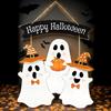 Happy Halloween Door Sign Ghost Porch Sign For Door Decorations Hangable Wooden Decoration For Home Entrance Wall Indoor Outdoor