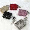 Water Diamond Mini Crossbody Bag With Pearl Chain For Streetwear Fashion