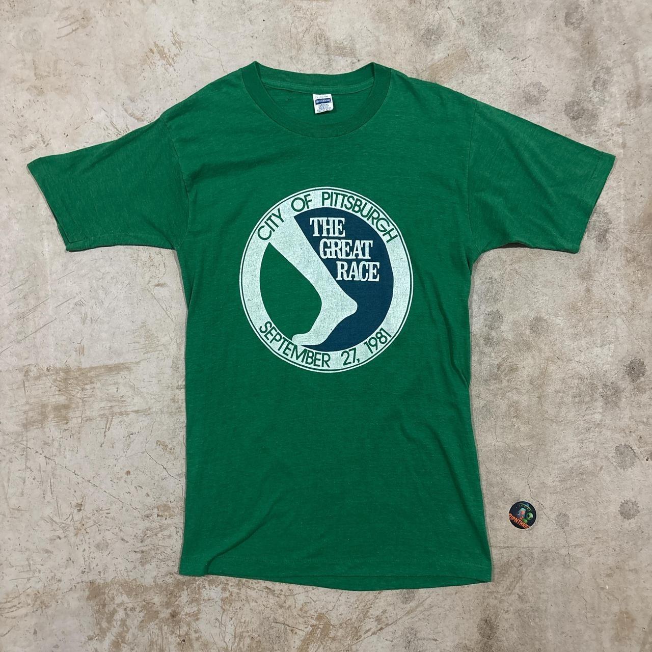 Vintage 80s 1981 City of Pittsburgh The Great Race t shirt Size L Unisex T-Shirt S