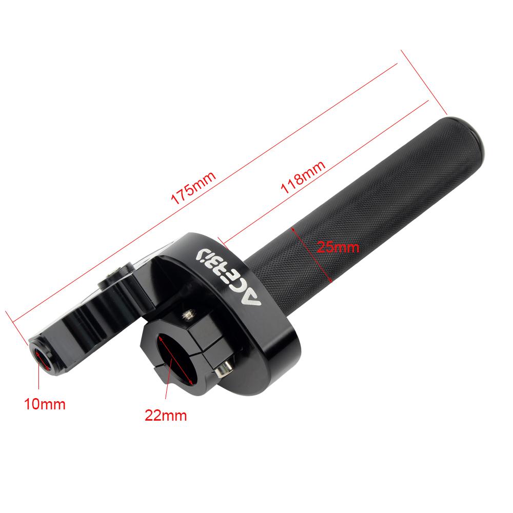 Motorcycle Universal 22mm CNC Aluminum Acerbs Handle Throttle Grip Quick Twister With Throttle Cable for 50 110 125 250cc Throttles 2