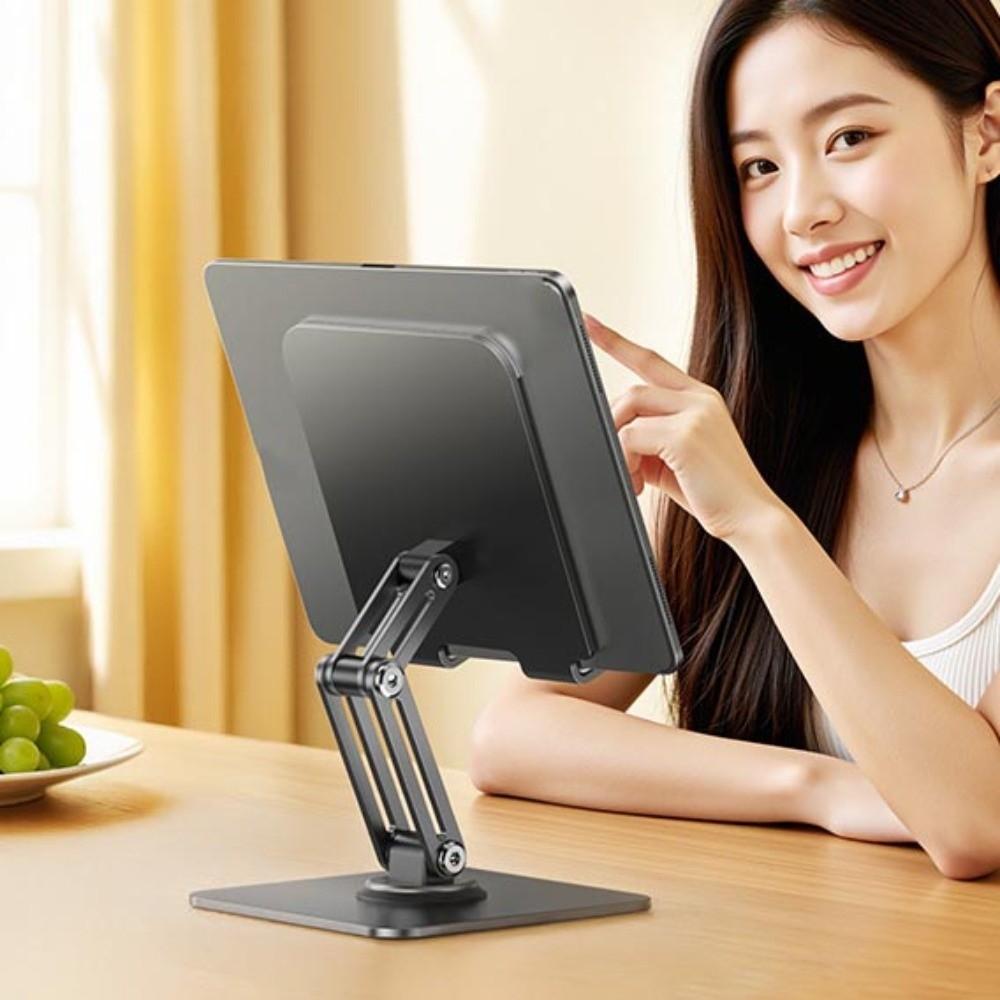 Metal Frame Foldable Tablet Stand Rotatable Tablet Phone Bracket  Desk Holder