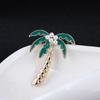 Personalised Pearl Coconut Tree Oil Drop Hundred Match Plant Simple Anti-travelling Men and Women Accessories Decorative Brooches