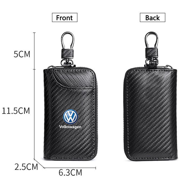 Carbon Fiber Car Driver's Licence Organiser Insurance Card Holder Wallet Purse for Volkswagen Vw Passat Jetta Polo Touran Golf zq4