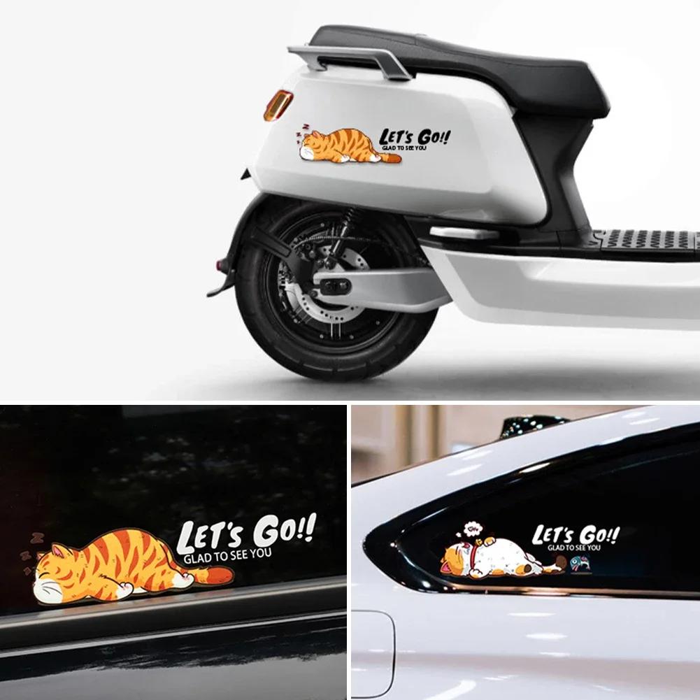 Car Stickers Styling Creative Cartoon Fun Cats  Auto Window Decals DIY Cars Motorbikes Decoration Vinyl Body Stickers