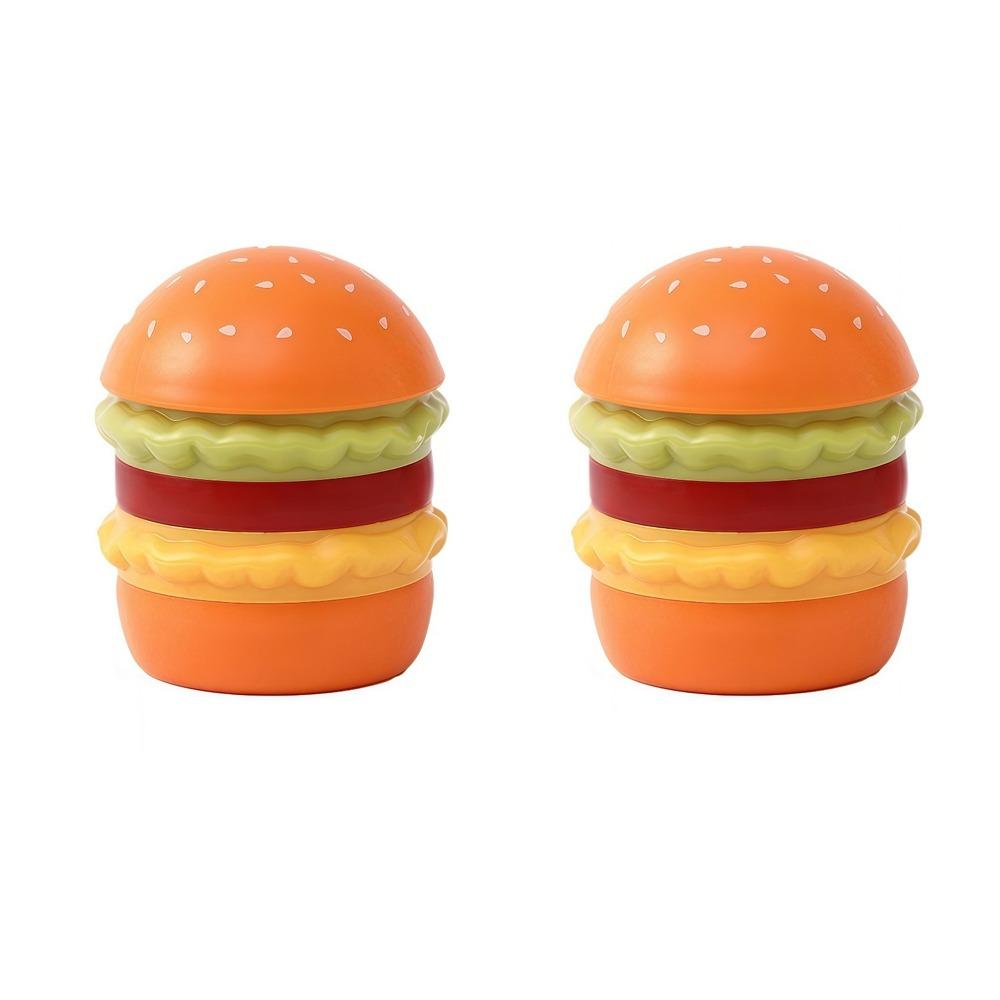 2PCS Dust-proof Toothpick Jar Decorative Dental Floss Box Hamburger Toothpick Holder  Living Room 2 Pieces