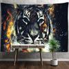 Psychedelic Colorful Lion Tapestry Wall Hanging Witchcraft Oil Painting Bohemian Style Hippie Tapiz Home Decor