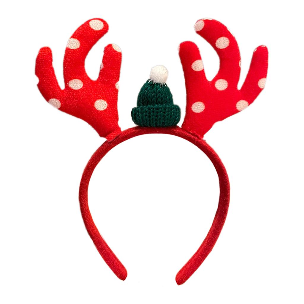Christmas Reindeer Antler Headband for Women with Big Bow Hair Accessories Christmas Holiday Party Decor Gift