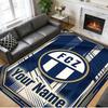 Crystal Velvet Rug Custom Name Text, Soft Non Slip Floor Mat Home DecorFC Zürich