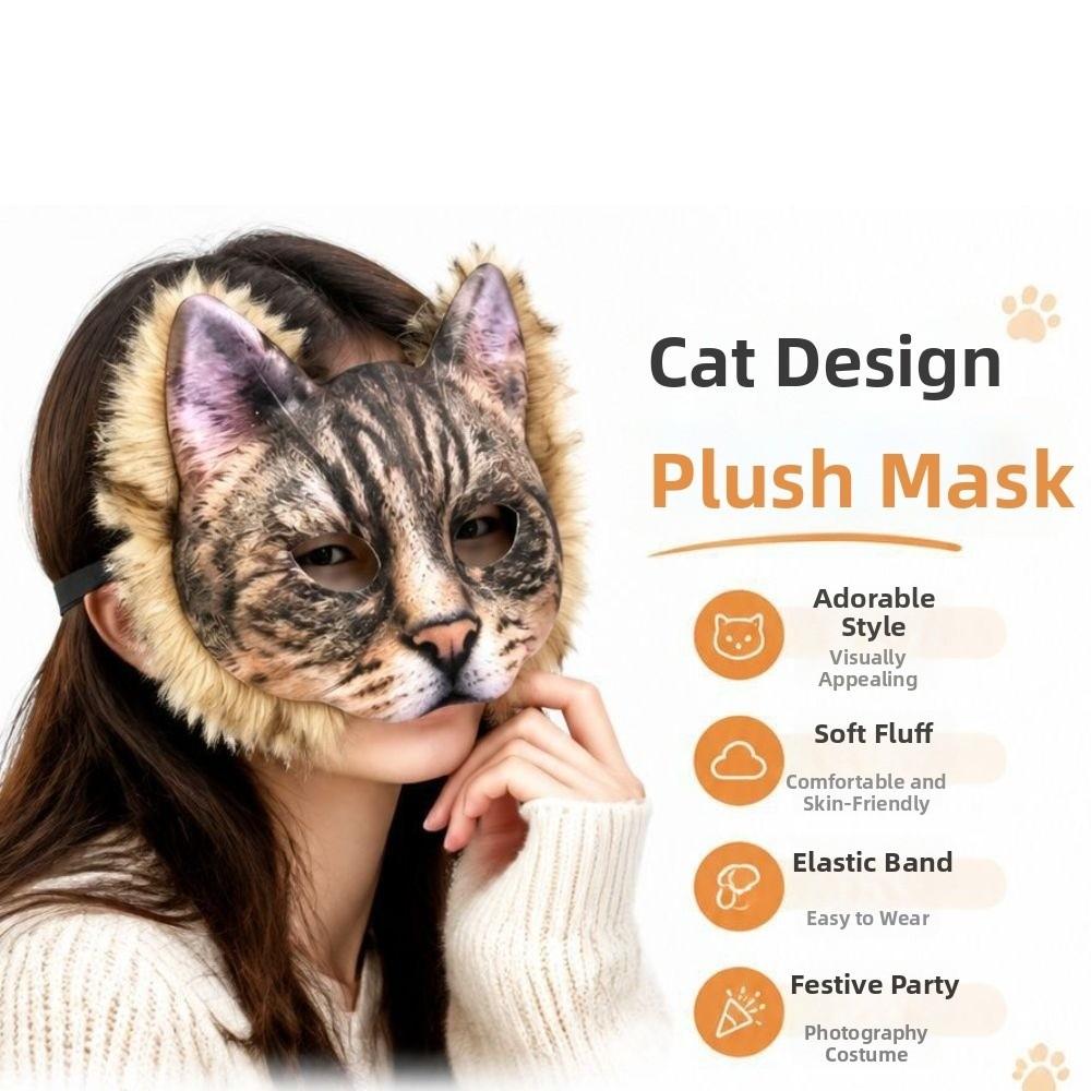 Creativity Cat Mask Breathable Halloween Animals Mask Novelty Masquerade Mask Male Female