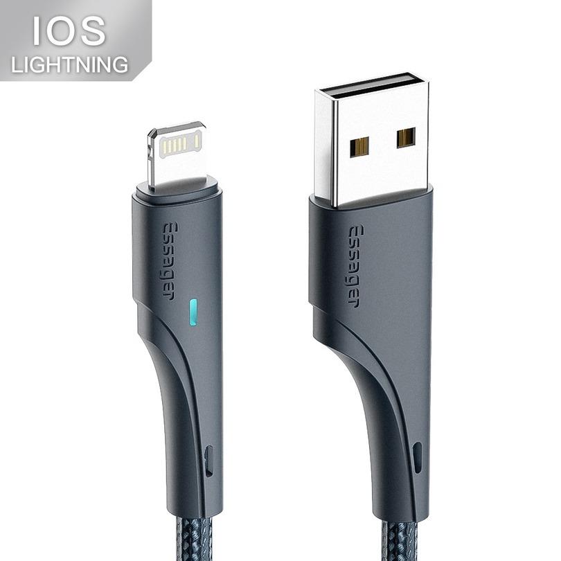 Essager USB Cable For iPhone 13 12 11 Pro Max XR XS 8 7 6s Plus Cable Fast Charging Cable for iPhone Charger Cable USB Wire Cord