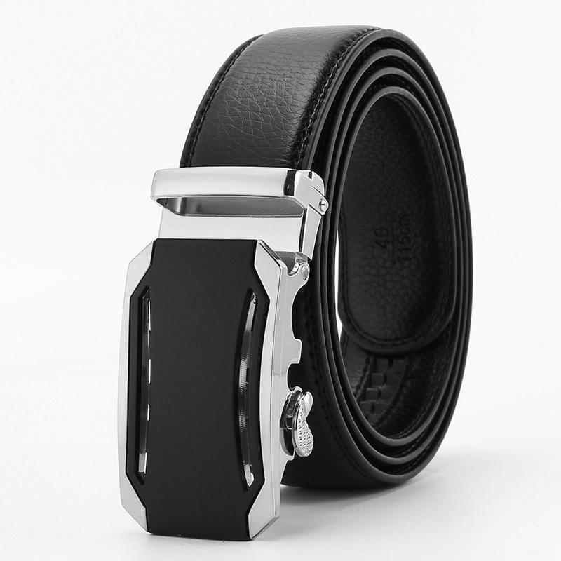 Microfiber Open Edge Automatic Buckle Belt Men's Casual Belt Men's Trouser Belt