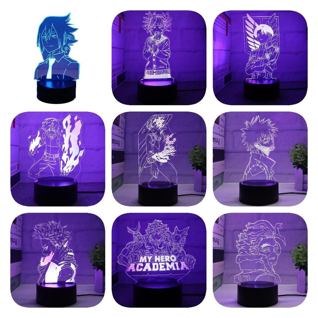 Colorful 3d My Hero Academia Night Light Led Table Lamp For Anime Lovers And Collectors