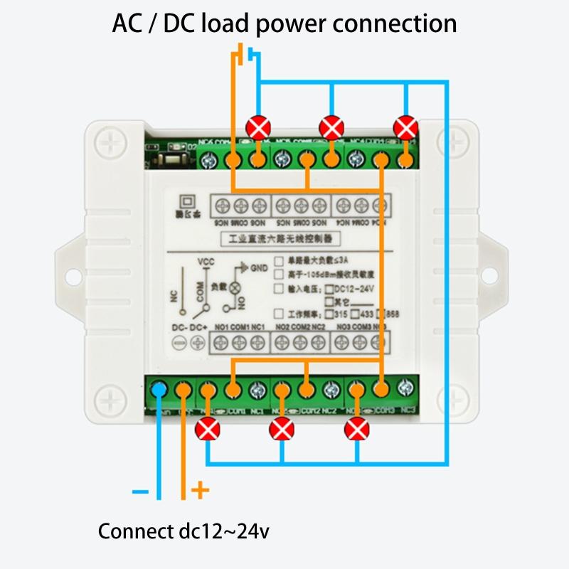 Wireless Remote Switch,1000M Meters Long Distance,DC 12V/24V Relay RF Remote Control Switch for Garage/Gate/Motor/Li
