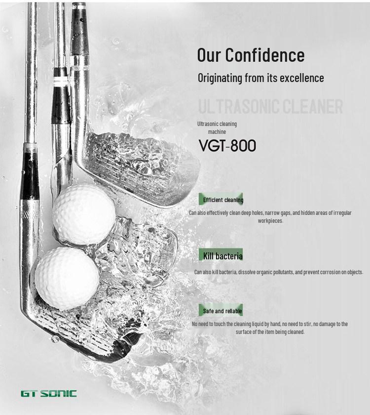 VGT-800 Ultrasonic Cleaner for Glasses, Jewelry, Watches, Razors, Dentures, and Coins