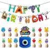 Colorful Cartoon Monster Et Alien Maggie Balloon Party Decor Banner Cake Topper For Birthday Supplies