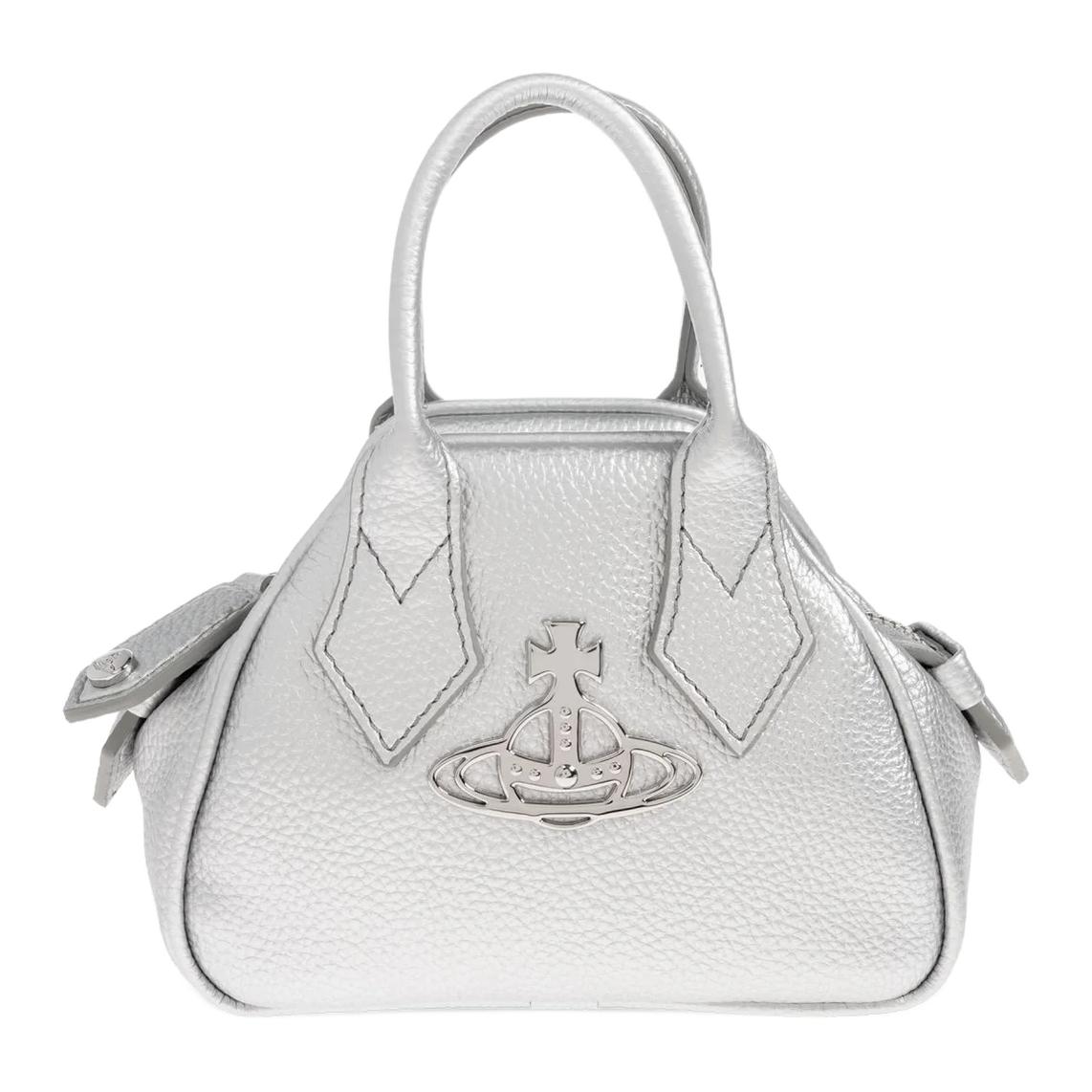 

VIVIENNE WESTWOOD Yasmine Classic Brand Logo PU Crossbody Handbag Women Handbags Silver 5C010006WS000DQ401 Basic Set (Bag+Dust Bag)