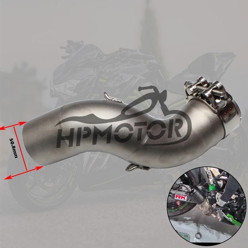 

Выхлопная система для мотоцикла Kawasaki Z900 A2 Z900e 2017-2023 Промежуточная труба для модификации Escape Moto Нержавеющая сталь A