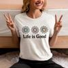 Unisexs Life Is Good Daisy T Shirt Cute Preppy Casual Flower Positivity Tee Top