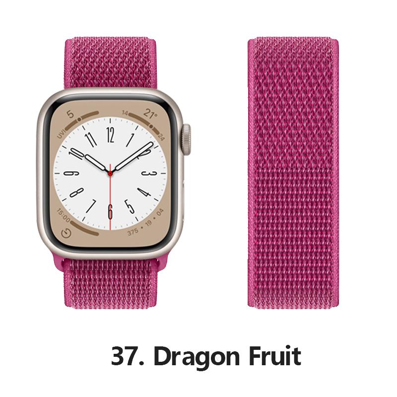 Nylon Strap For Apple Watch 10 Bands 46mm 44mm 40mm 45mm 41mm 49mm 42mm 38mm Bracelet Correa iwatch Series 8 se 7 6 3 9 11 40 mm