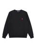 Casual Autumn American Style Pure Cotton Long Sleeve Polo Hoodie with Embroidered Horse Design