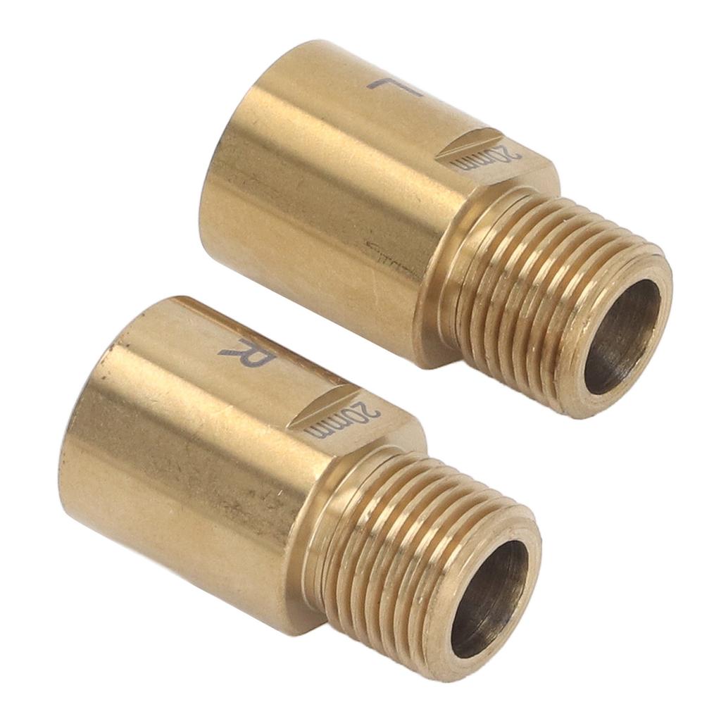 1 Pair Bike Pedal Extender Steel 20mm Gold Extended Pedal Spacer for 916 In Threaded Pedals Bike