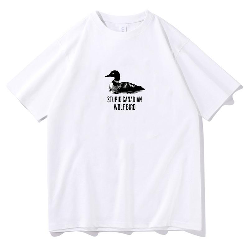 

Heated Rivalry Vintage T-Shirts Men Women Funny Meme Graphic Tees Fans Stupid Canadian Wolf Bird Tshirts Unisex Y2K Clothes Tops XS белый