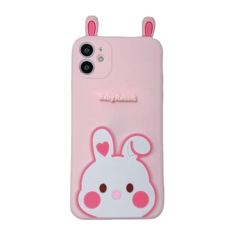 Applicable to Samsung A53 three-dimensional cartoon mobile phone case A33 rabbit S22 ears deer X-cover5 silicone