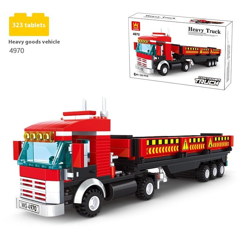 

Тяжелый грузовик Автобус Грузовик Мелкие частицы Детский автомобиль Строительные блоки Сборка Интеллектуальные игрушки