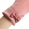 Warm Gloves Winter Touch Screen Gloves Stylish Gloves with Bowknot Decoration for Women