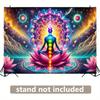 Lotus Meditation Background Chakra Harmonious Wall Hanging Perfect for Living Rooms Bedrooms Offices and Outdoor Decoration