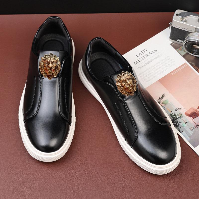 Neue Herren-Freizeitschuhe ölabweisende Lederoberfläche bequeme weiche Sohle Sportschuhe Board-Schuhe flache Schuhe A15