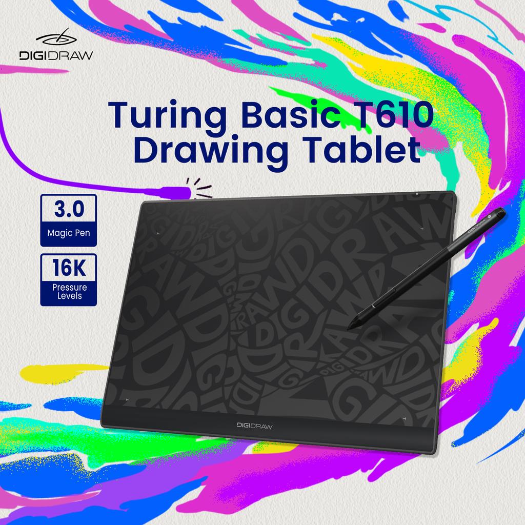 DigiDraw Turing Basic M T610 Graphics Drawing Tablet Digital Drawing Pad for Illustration