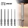 Szary końcówka do wkrętaka Torx T6 T8 T10 T15 T20 5 szt. 6,35 mm (1 / 4Inch) Stali stopowej
