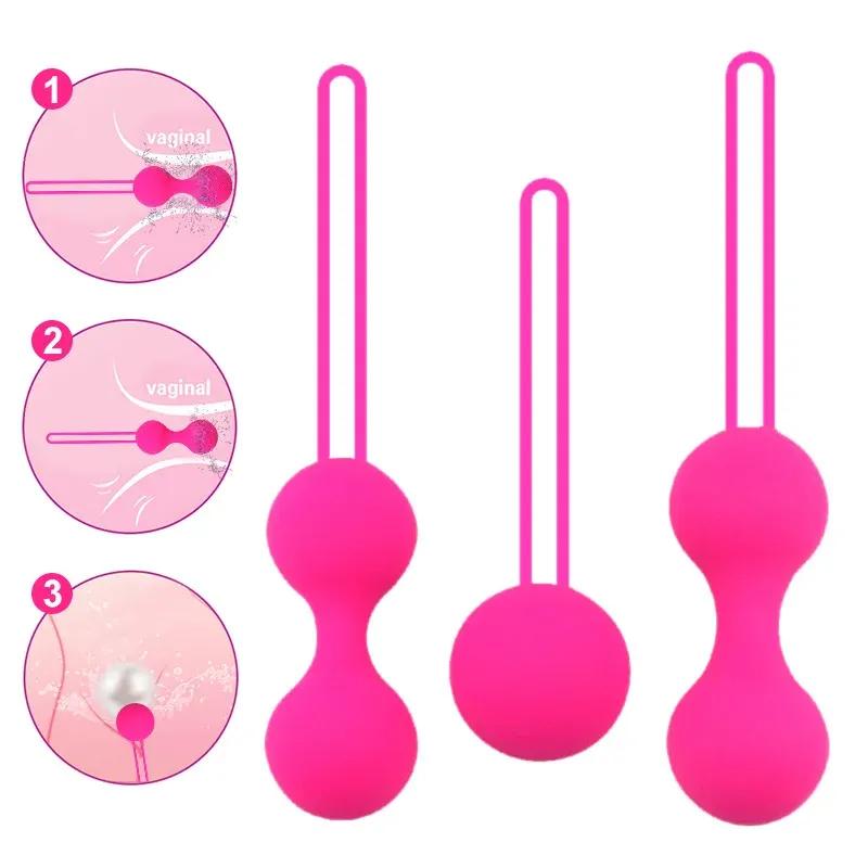 1 Set Beads Vaginal Ball Sex Toys for Women Silicone Geisha Kegel Ball Simulator Vagina Chinese Ben Wa Ball Tightening Exerciser